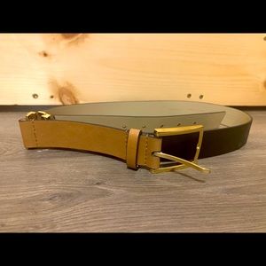 Ann taylor leather belt two tone
